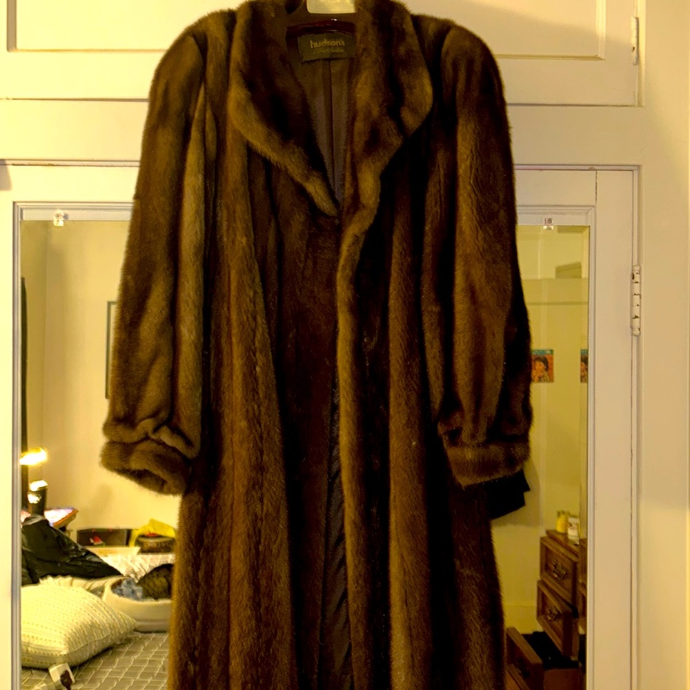 100% Mink / Bemberg Hudson’s ankle length fur coat